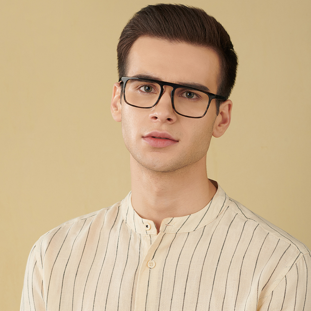 John Jacobs Online Gray Full Rim Square left side