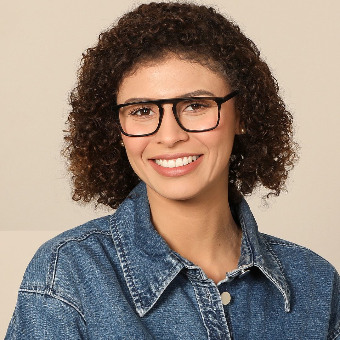 John Jacobs Online Gray Full Rim Square left side