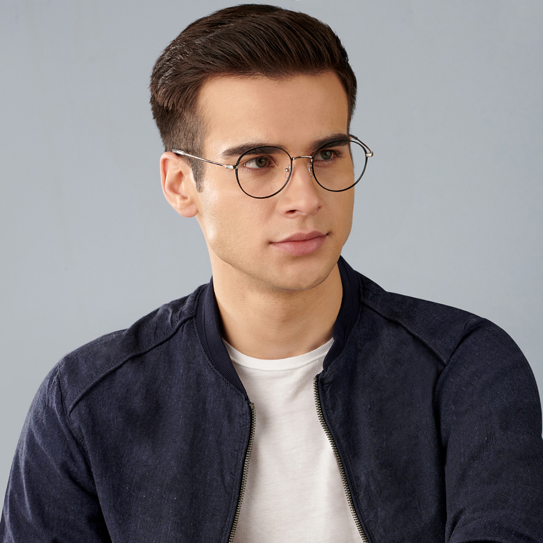 John Jacobs Online Black Full Rim Round right side