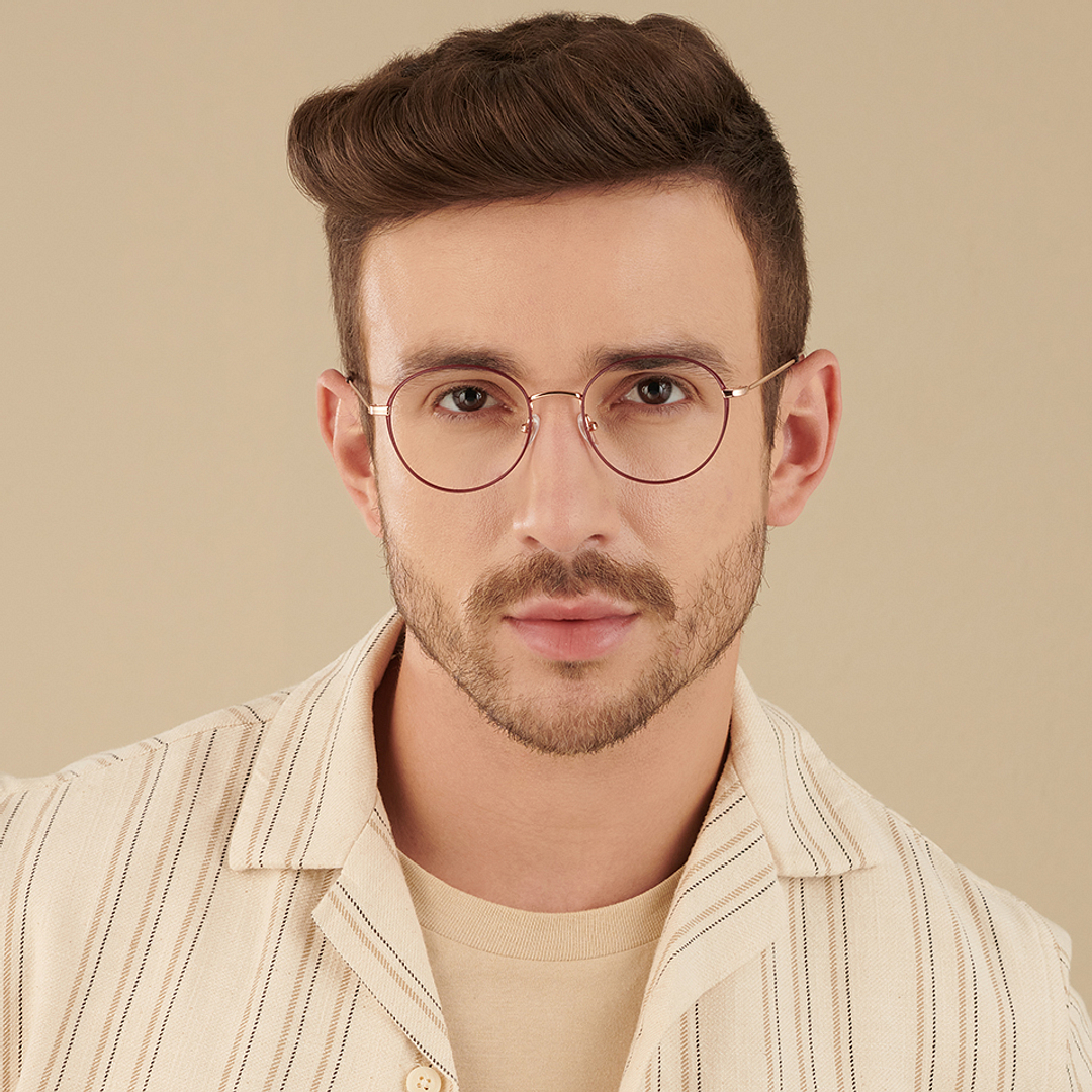 John Jacobs Online Red Full Rim Round left side