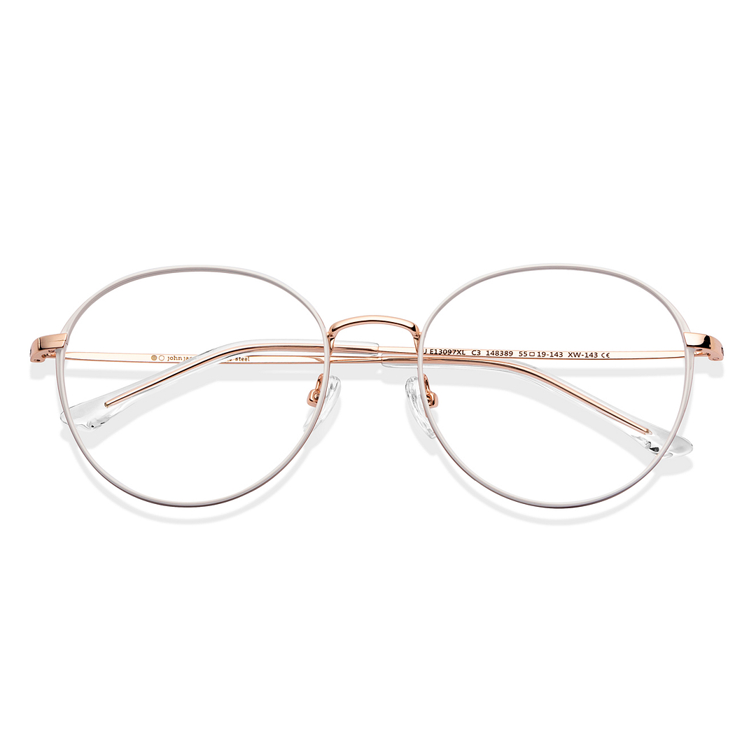 John Jacobs Online Light Gold Full Rim Round left side