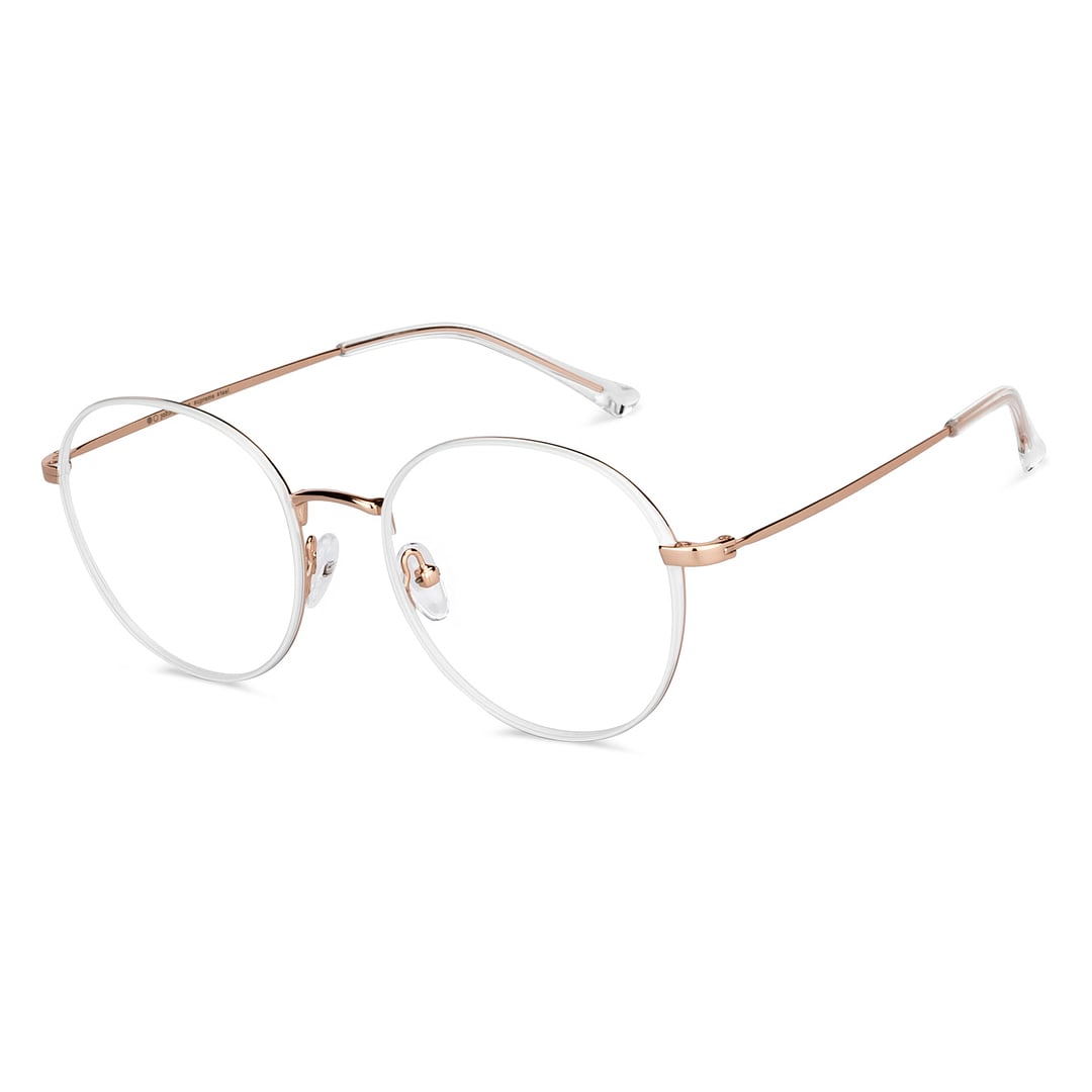 John Jacobs Online Light Gold Full Rim Round left side