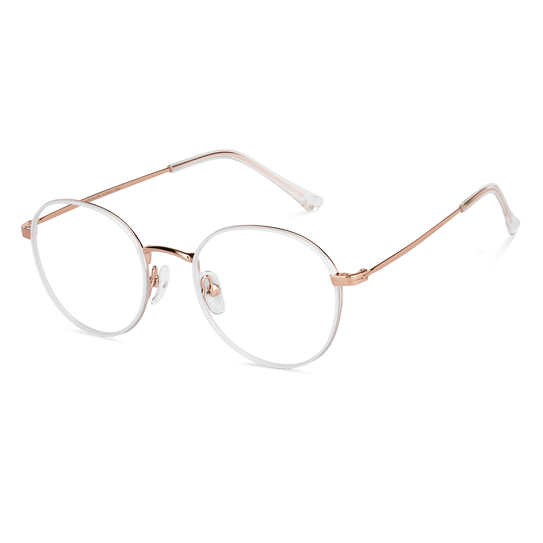 John Jacobs Online Light Gold Full Rim Round left side