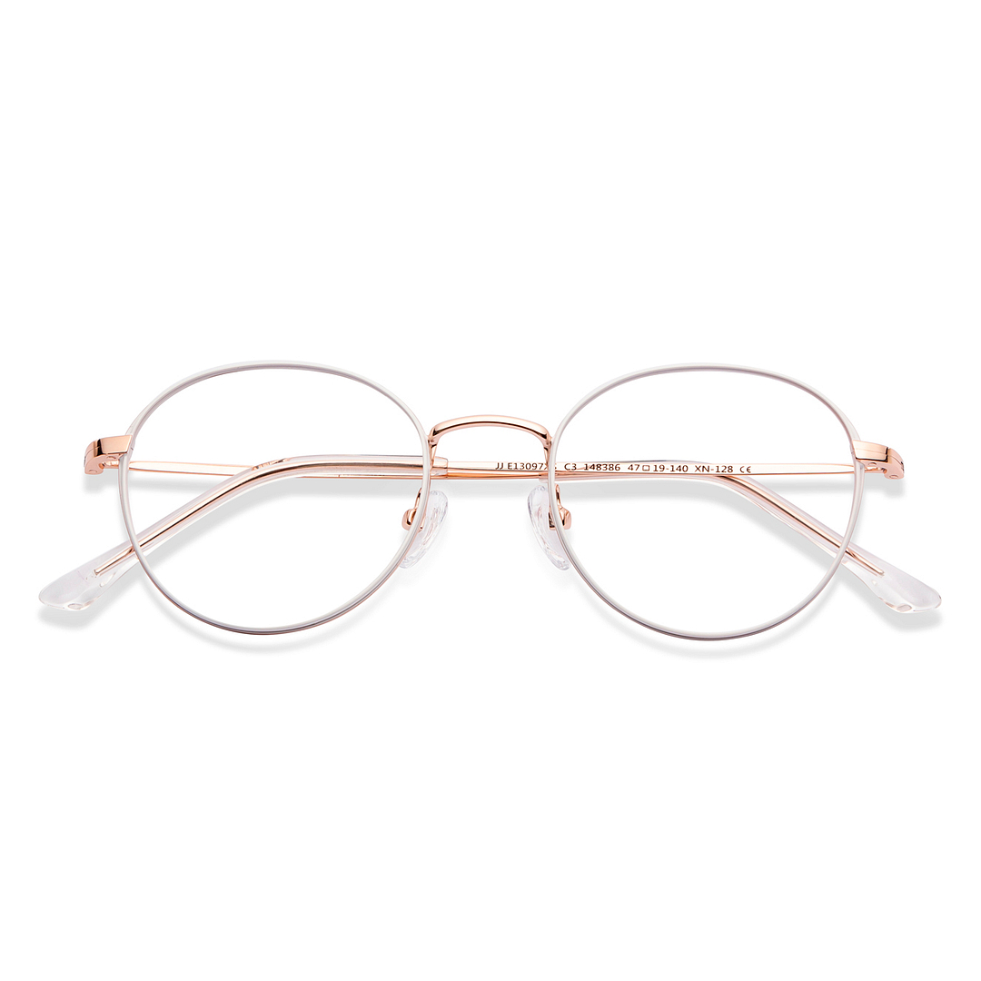 John Jacobs Online Light Gold Full Rim Round right side