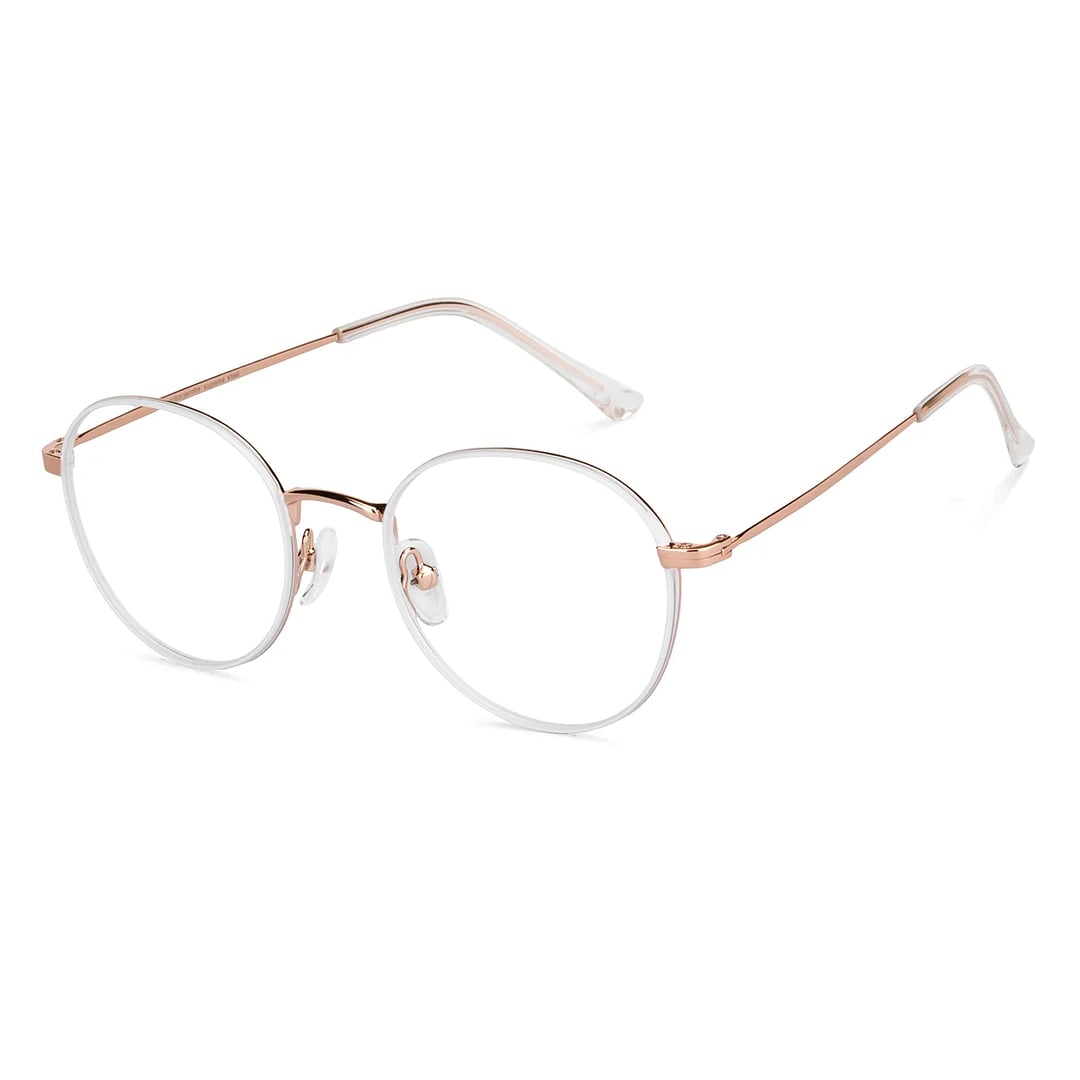 John Jacobs Online Light Gold Full Rim Round left side