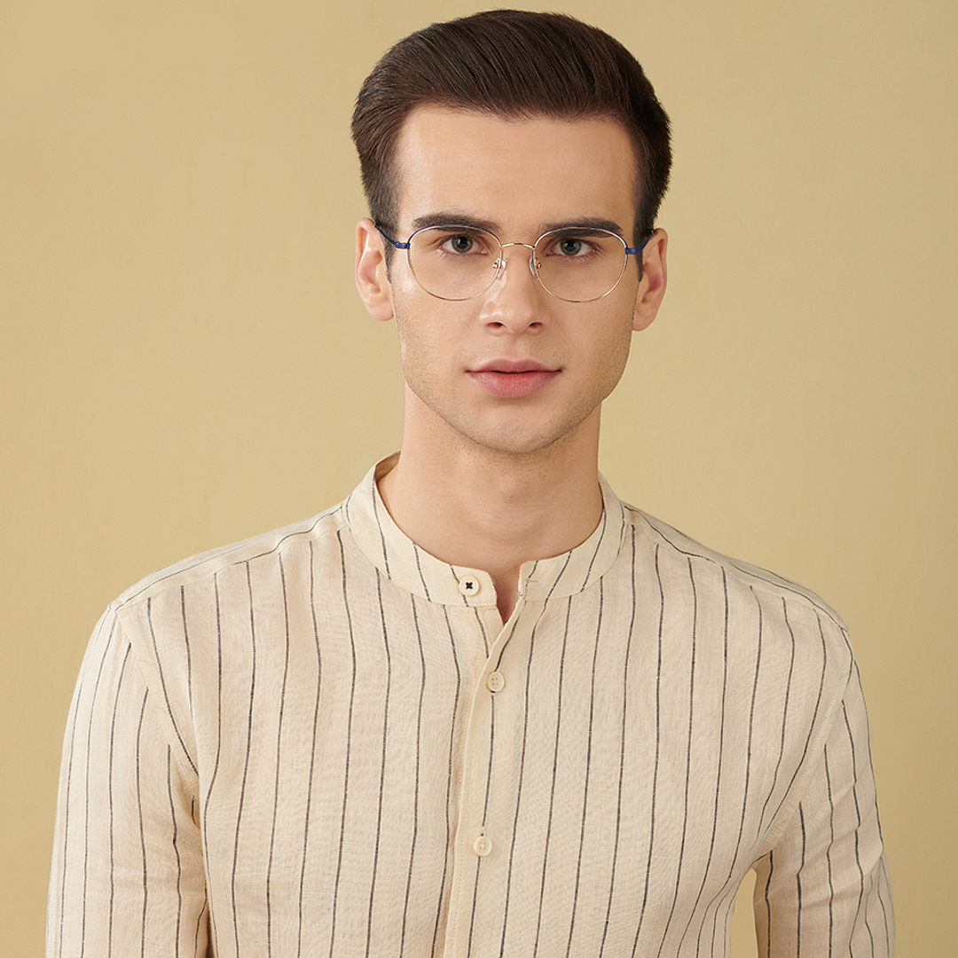 John Jacobs Gold Full Rim Round left side