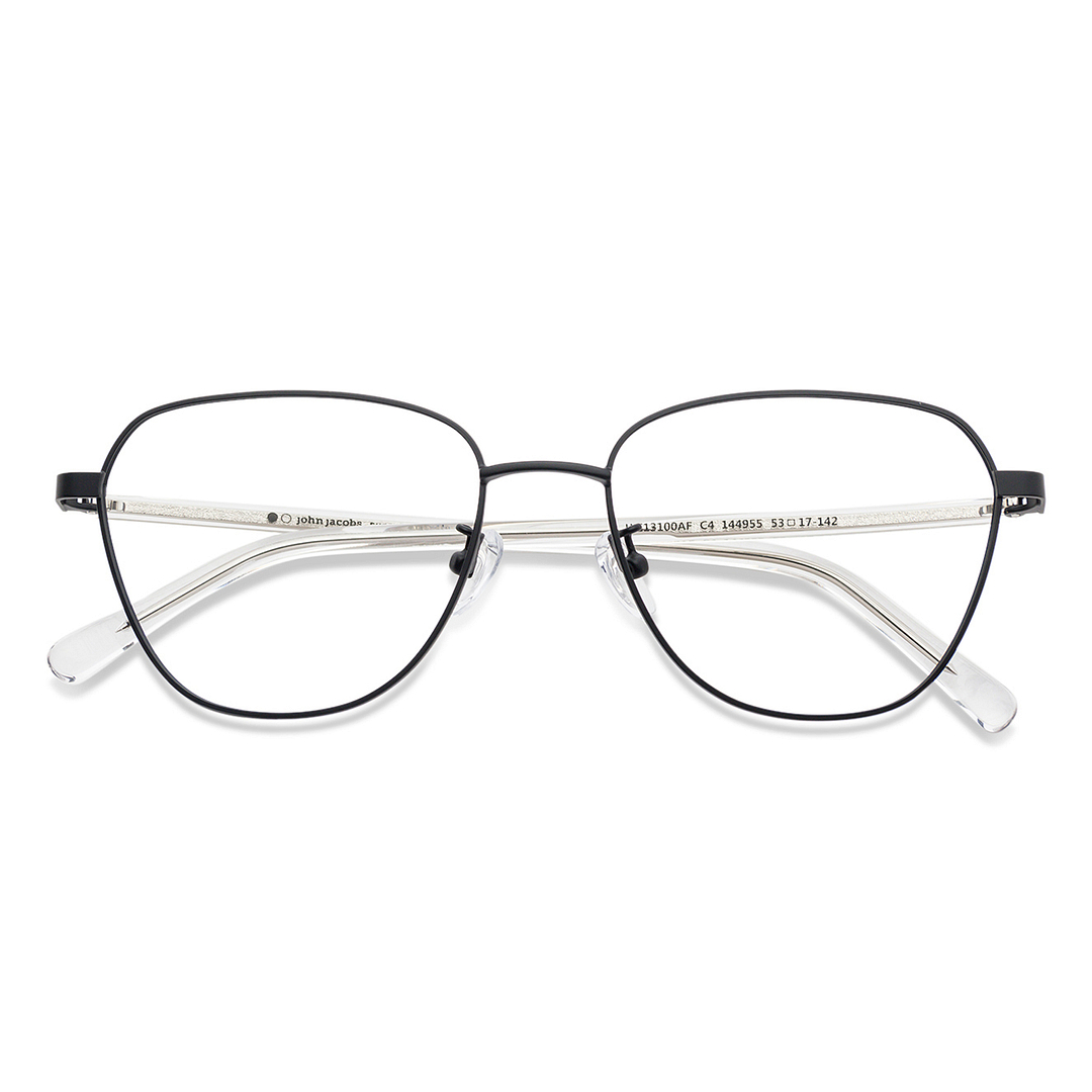 John Jacobs Online Black Full Rim Square left side