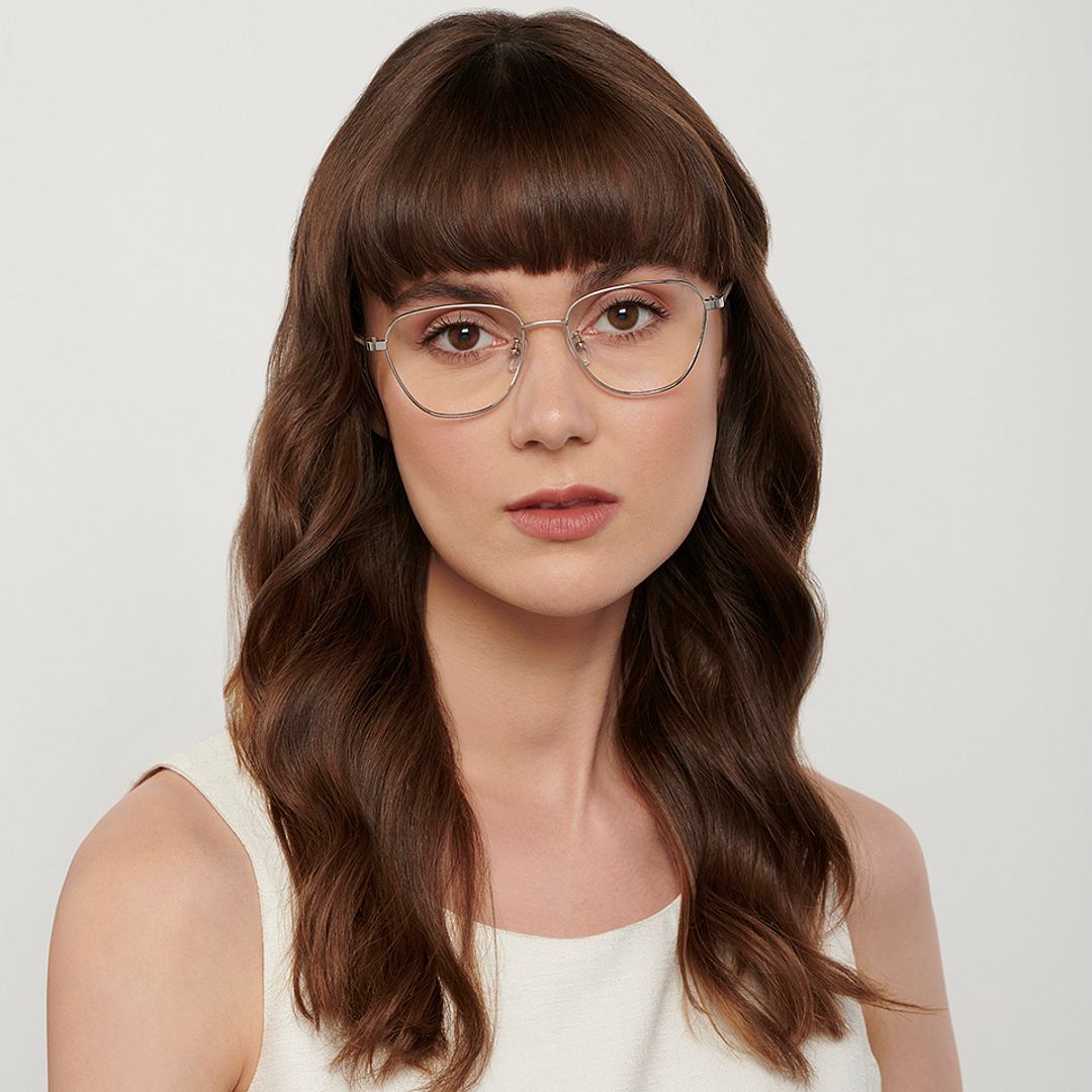 John Jacobs Online Silver Full Rim Square left side