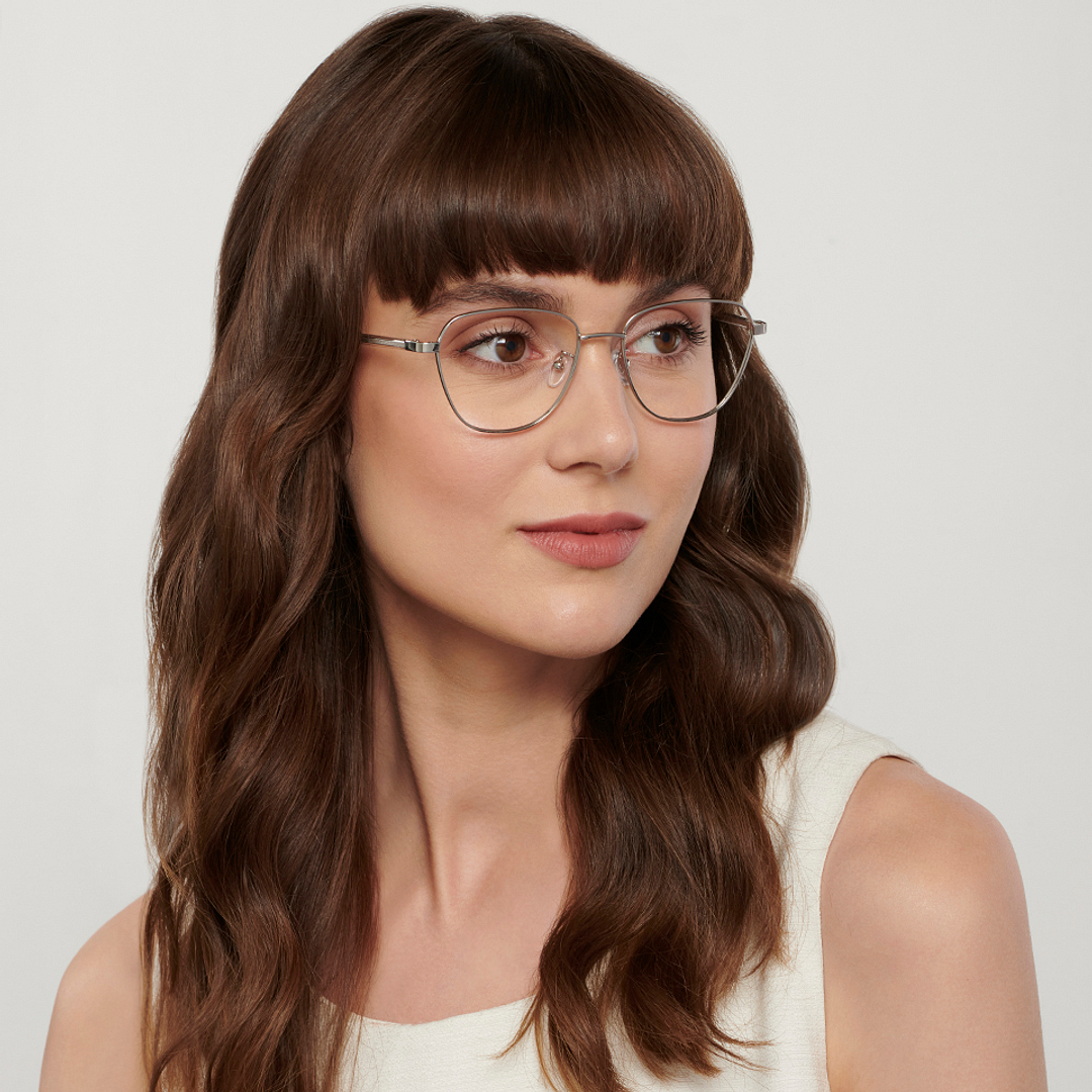 John Jacobs Online Silver Full Rim Square right side