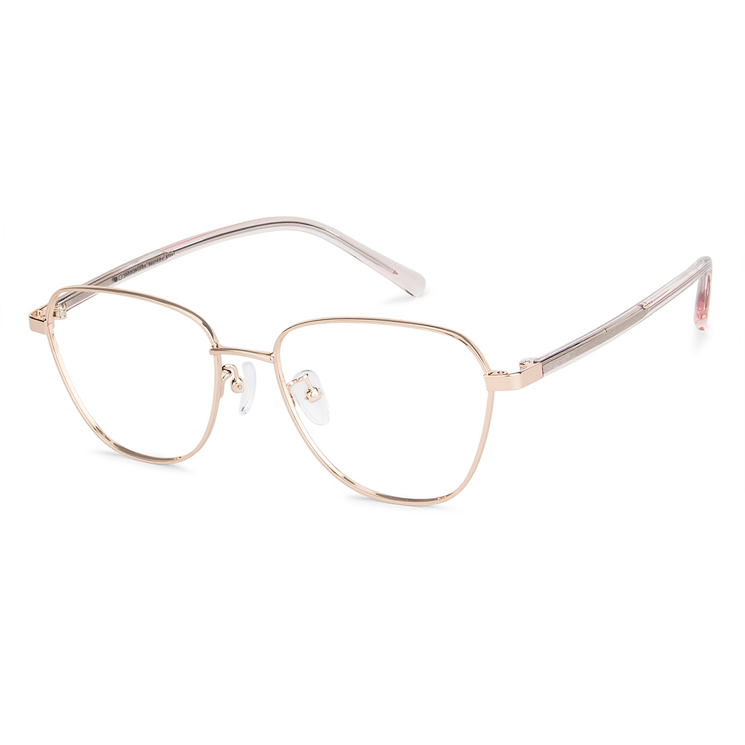 John Jacobs Online Rose Gold Full Rim Cat Eye left side