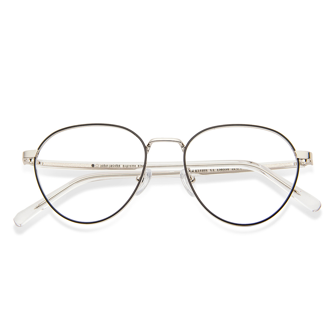 John Jacobs Online Gunmetal Full Rim Round left side