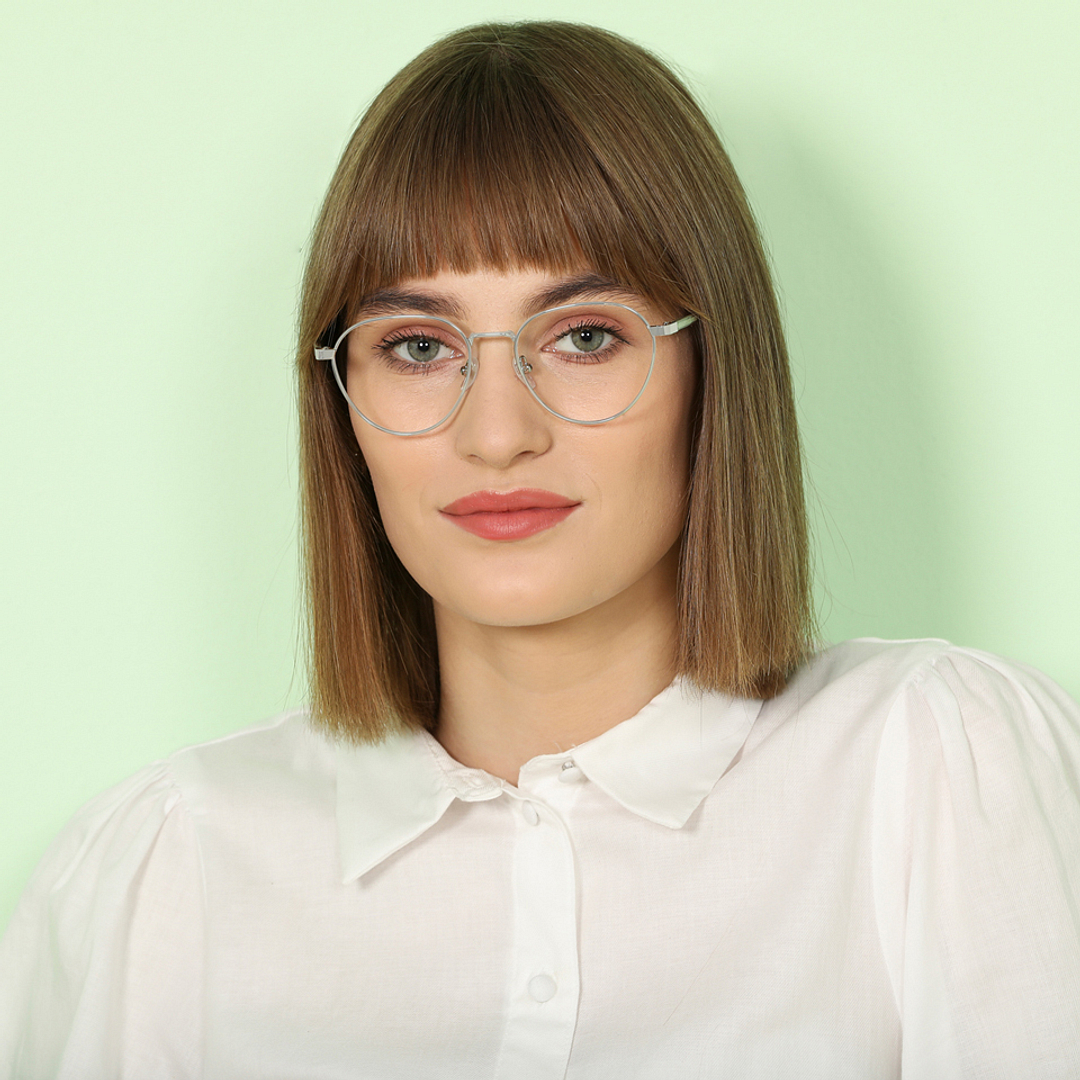 John Jacobs Online Silver Full Rim Aviator right side