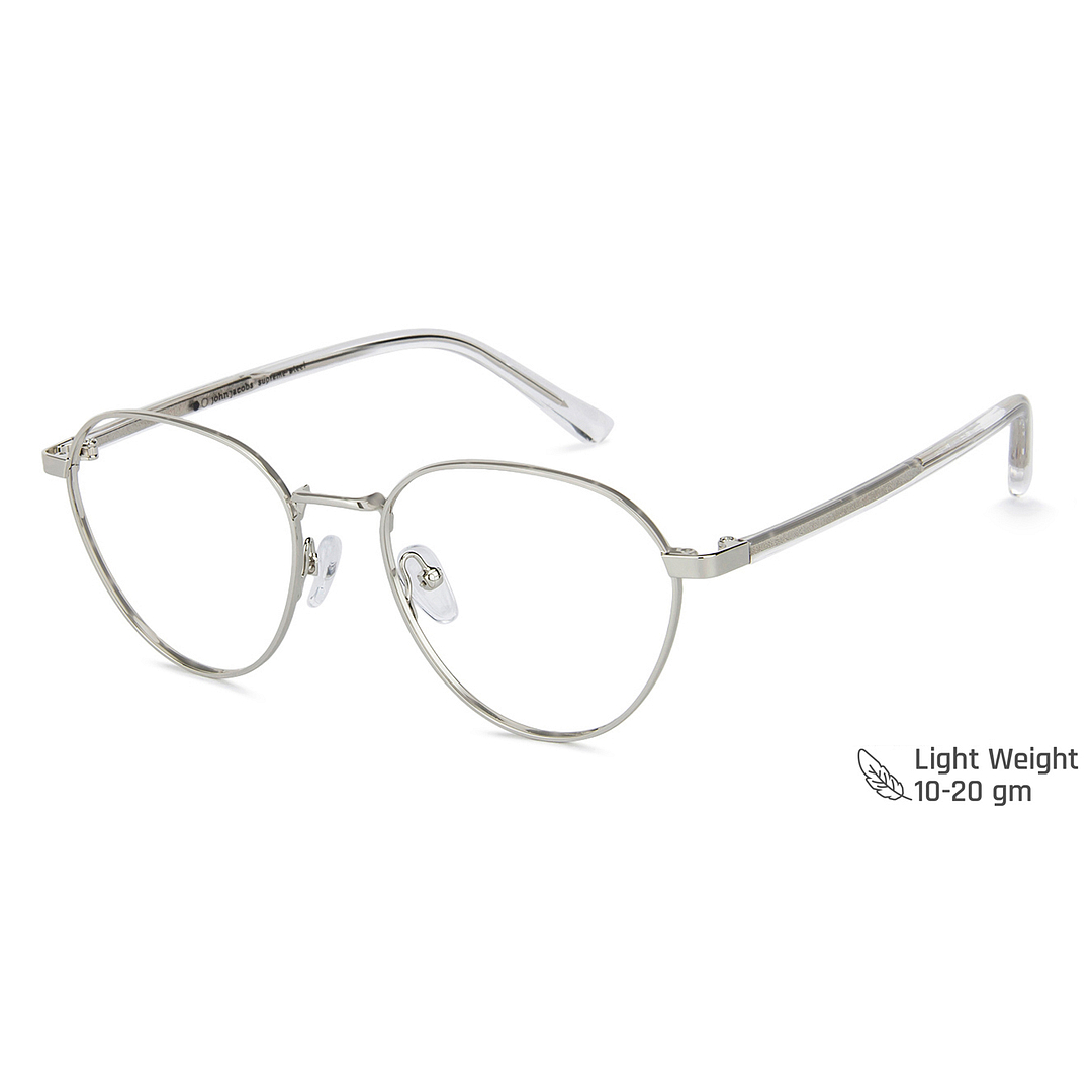 John Jacobs Online Silver Full Rim Aviator right side