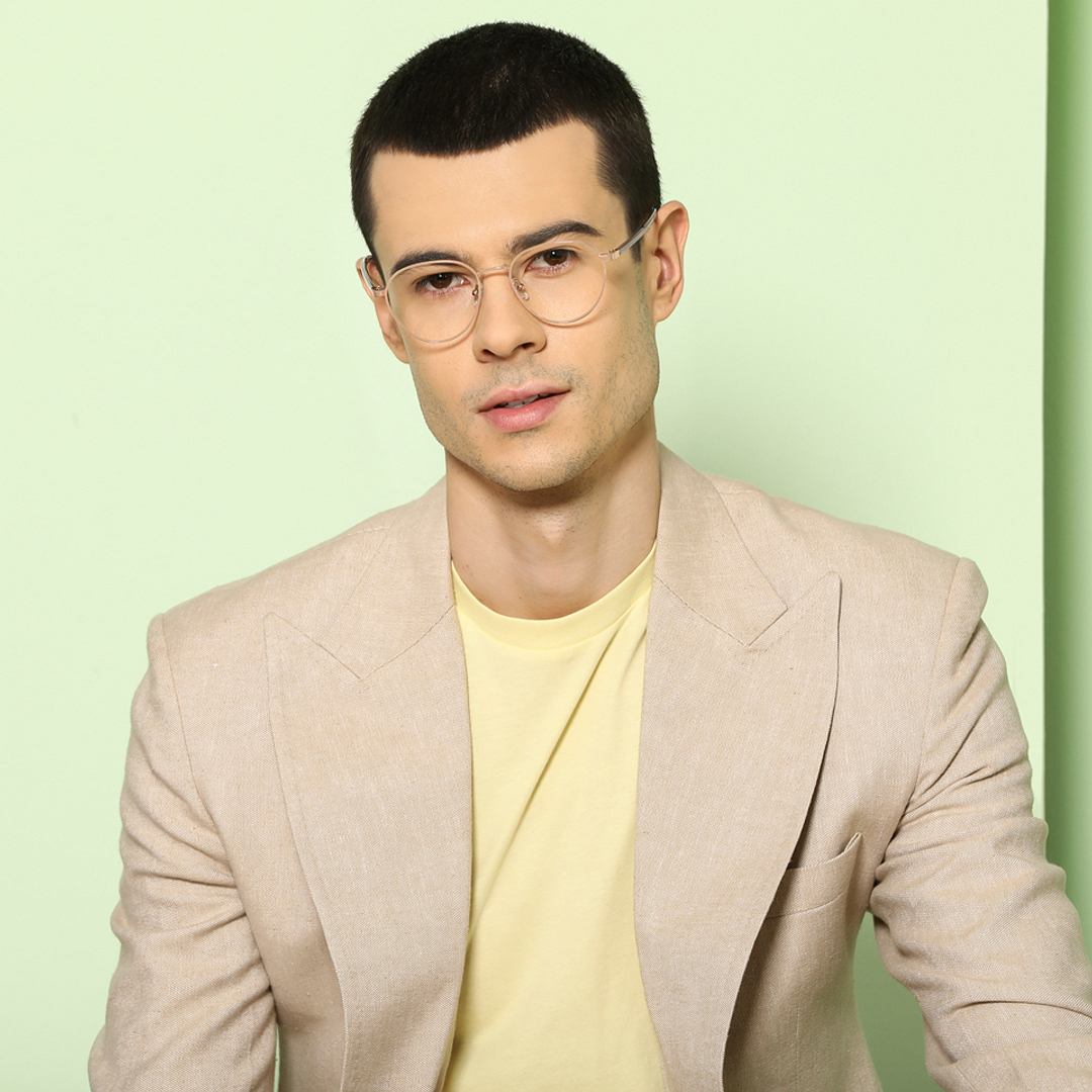 John Jacobs Online Gold Full Rim Round left side