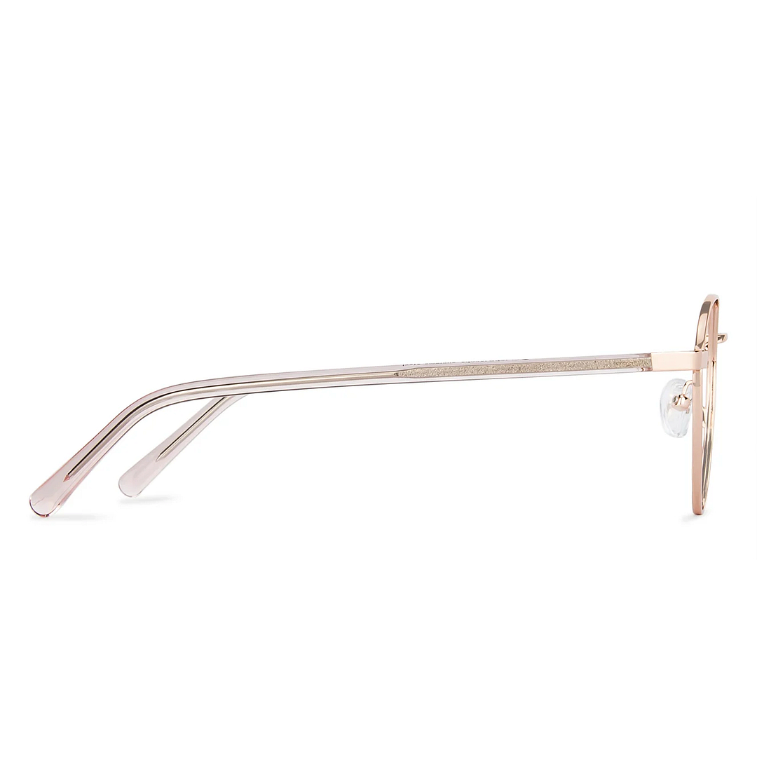 John Jacobs Online Gold Full Rim Round left side