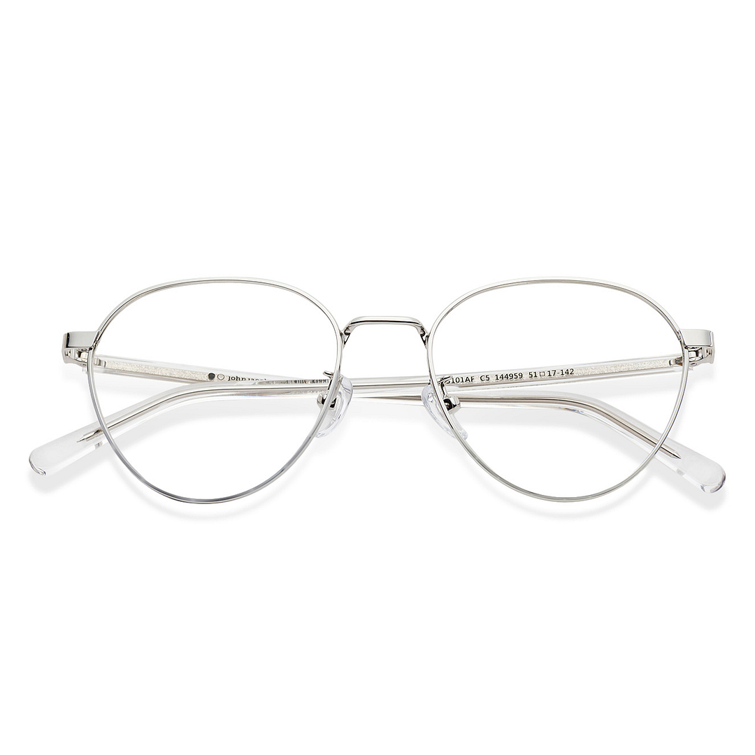 John Jacobs Online Silver Full Rim Round left side