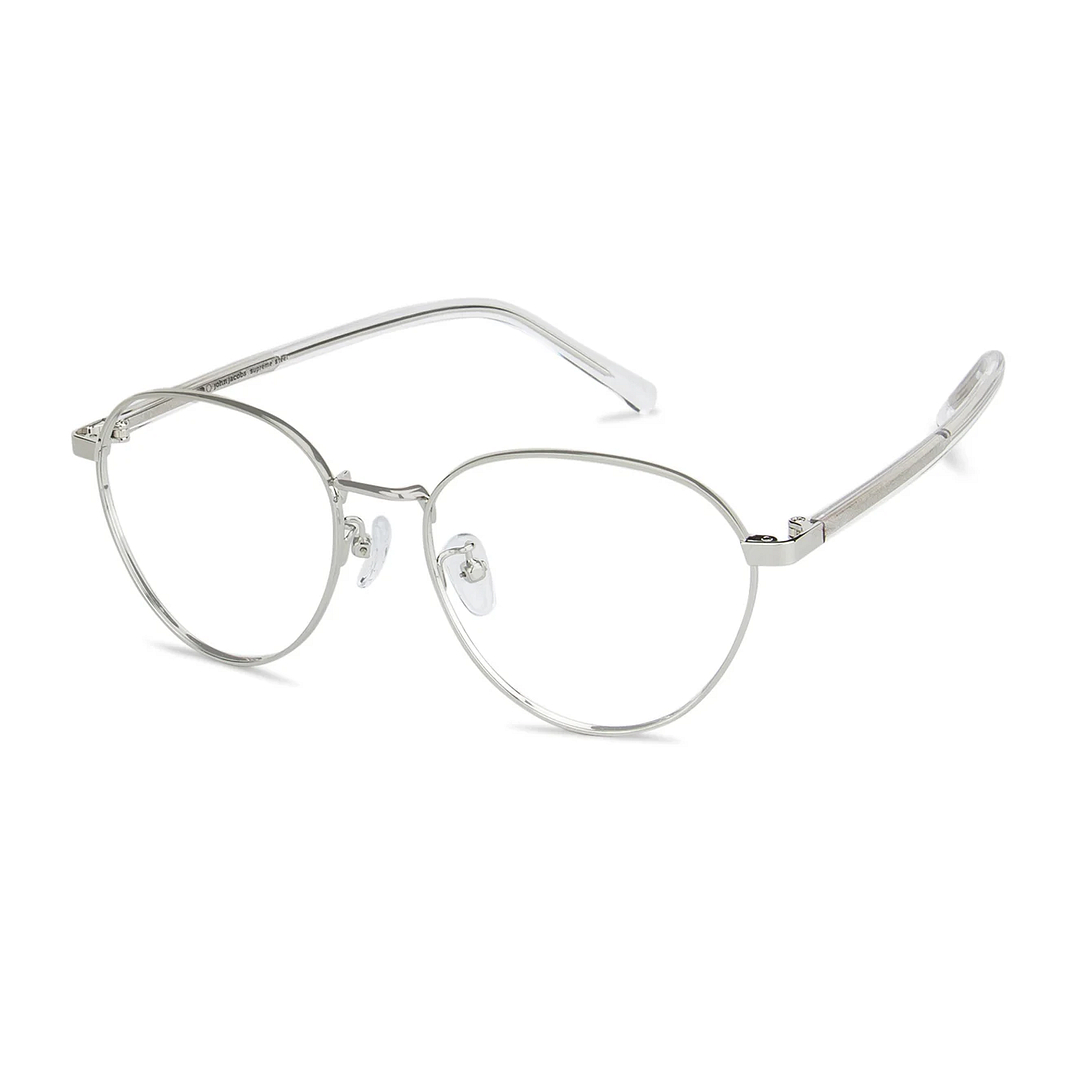 John Jacobs Online Silver Full Rim Round left side