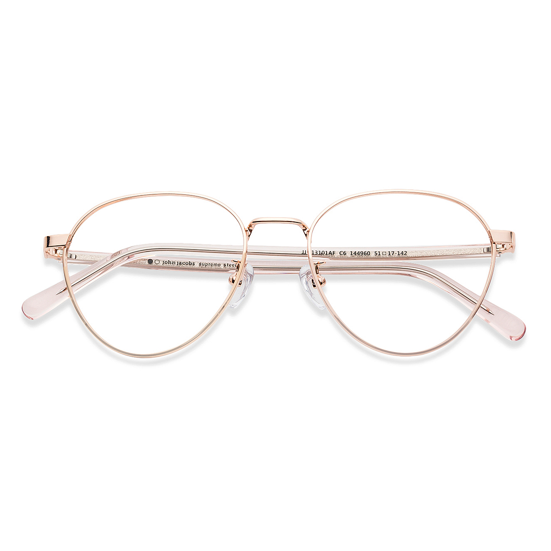 John Jacobs Online Rose Gold Full Rim Cat Eye left side