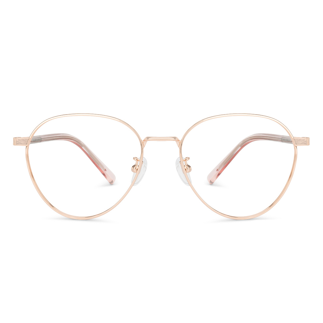 John Jacobs Online Rose Gold Full Rim Cat Eye left side