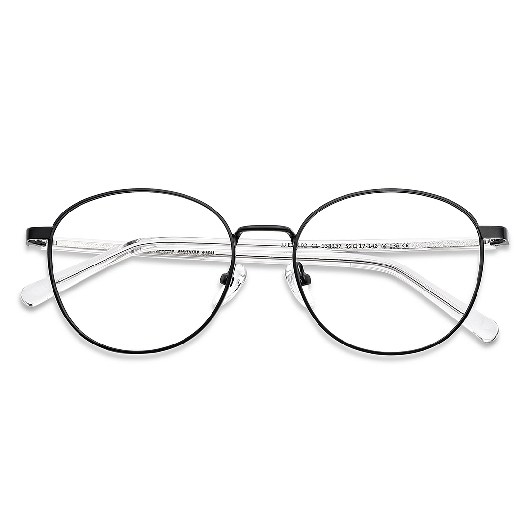 John Jacobs Online Black Full Rim Round left side