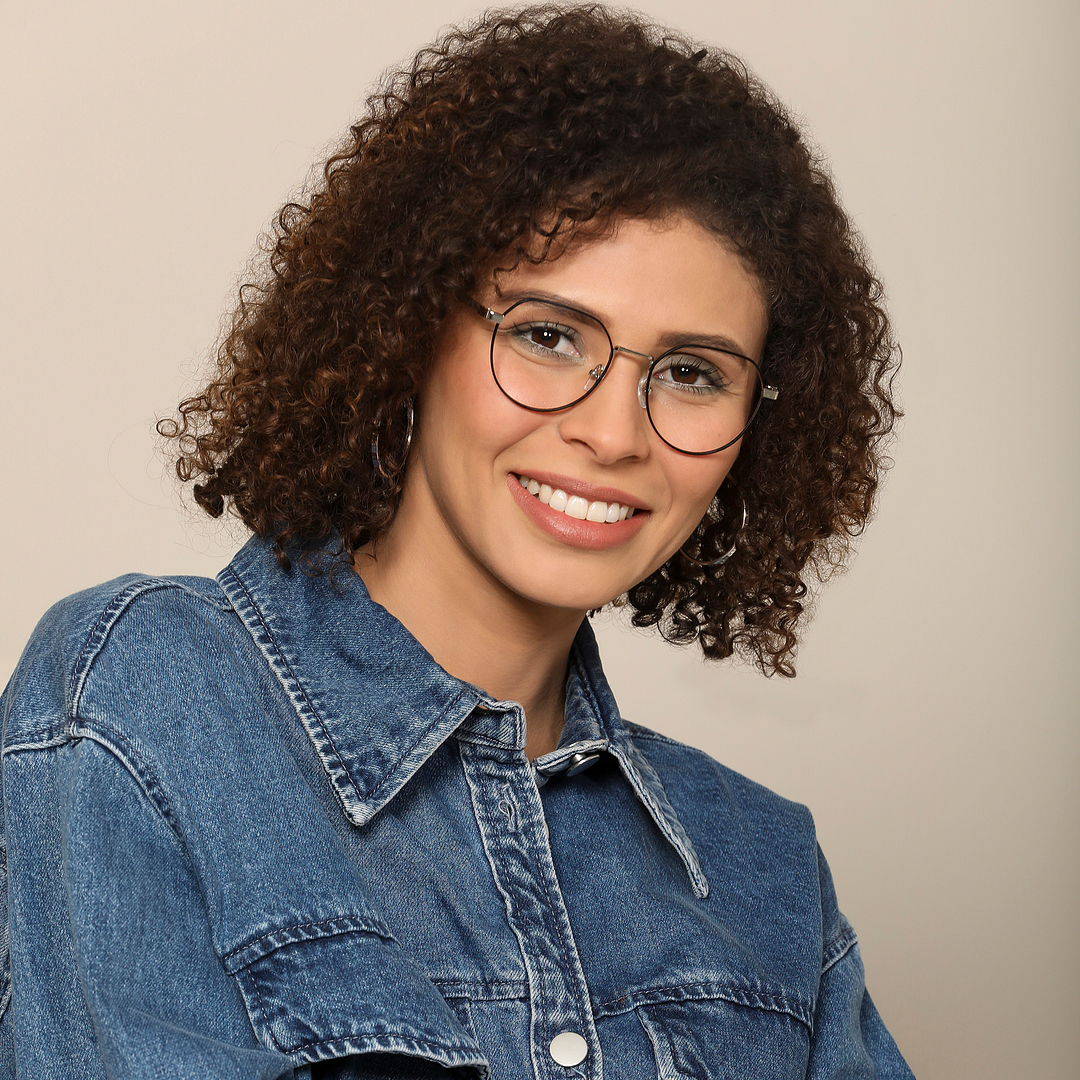 John Jacobs Online Black Full Rim Hexagonal left side