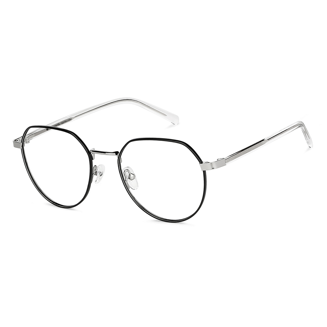 John Jacobs Online Black Full Rim Hexagonal right side