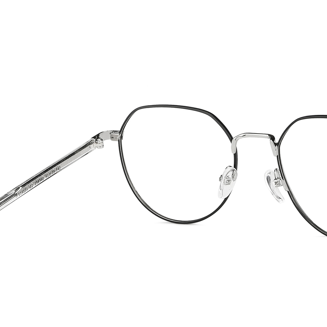 John Jacobs Online Black Full Rim Hexagonal right side