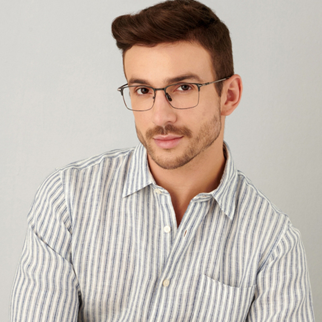 John Jacobs Online Black Full Rim Square right side