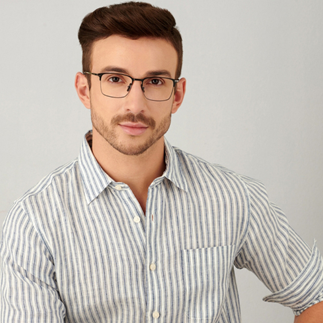 John Jacobs Online Black Full Rim Square left side