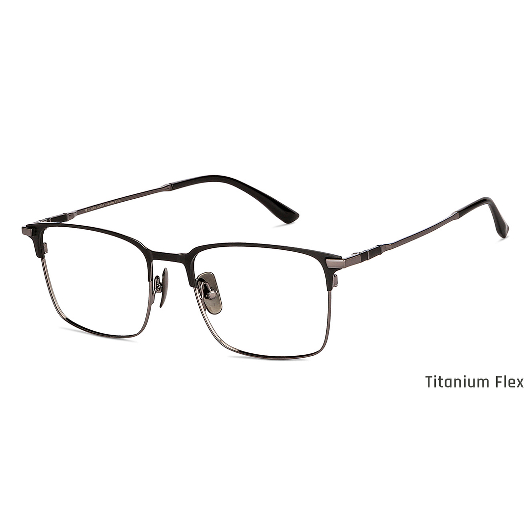 John Jacobs Online Black Full Rim Square right side