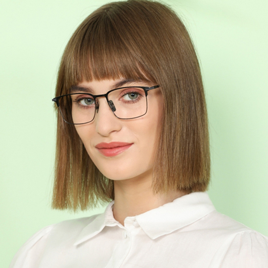 John Jacobs Online Black Full Rim Square right side