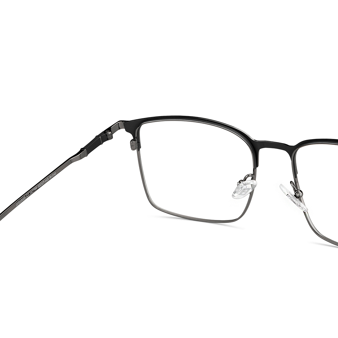 John Jacobs Online Dark Gunmetal Full Rim Square right side