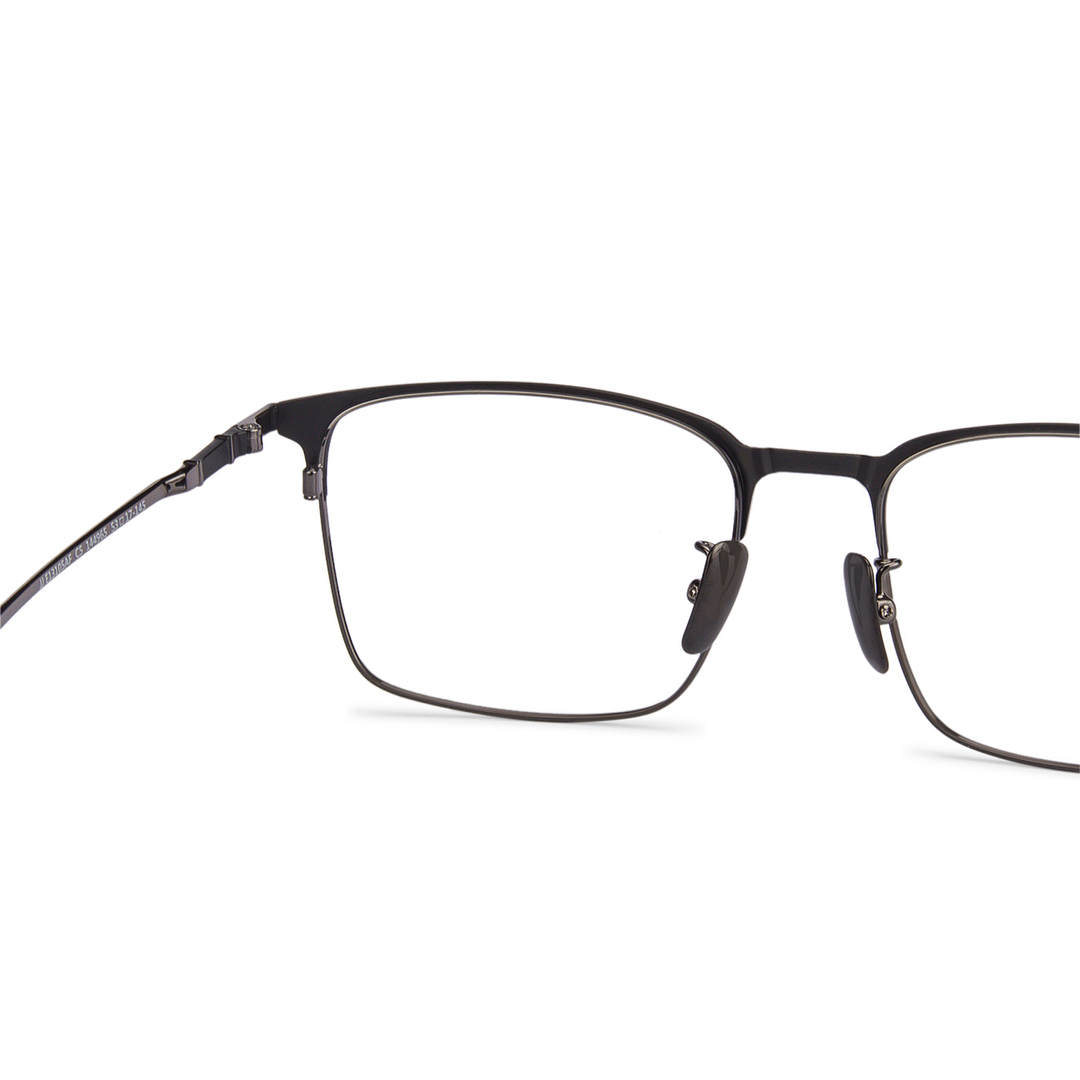 John Jacobs Online Dark Gunmetal Full Rim Square right side