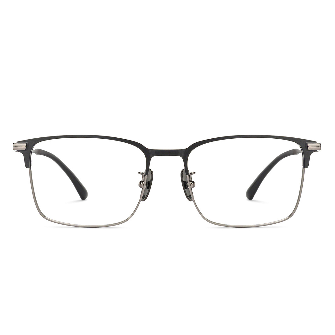 John Jacobs Online Dark Gunmetal Full Rim Square right side