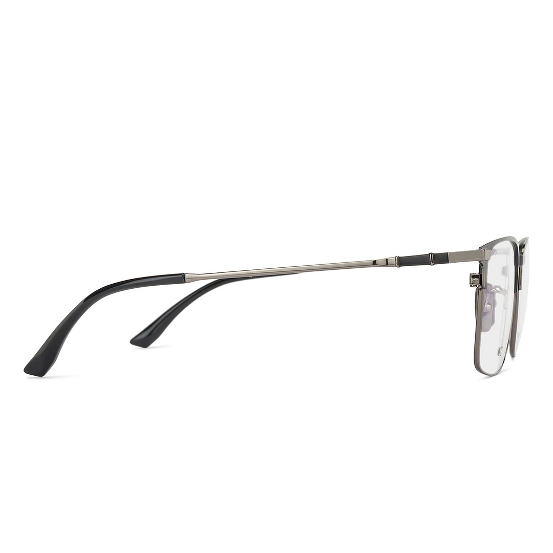 John Jacobs Online Dark Gunmetal Full Rim Square left side