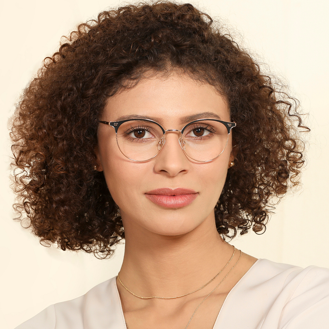 John Jacobs Online Gold Full Rim Round left side