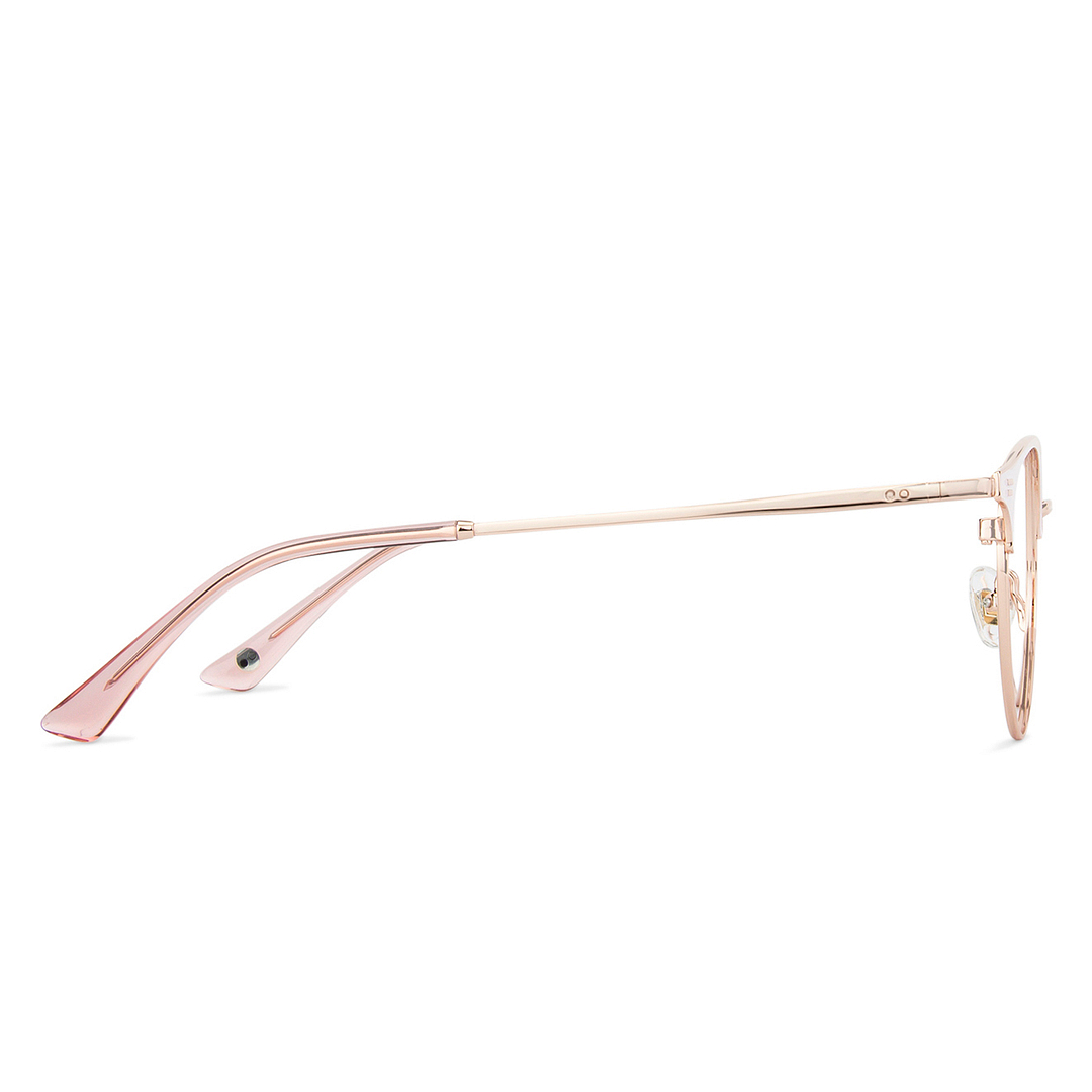 John Jacobs Online Rose Gold Full Rim Cat Eye left side