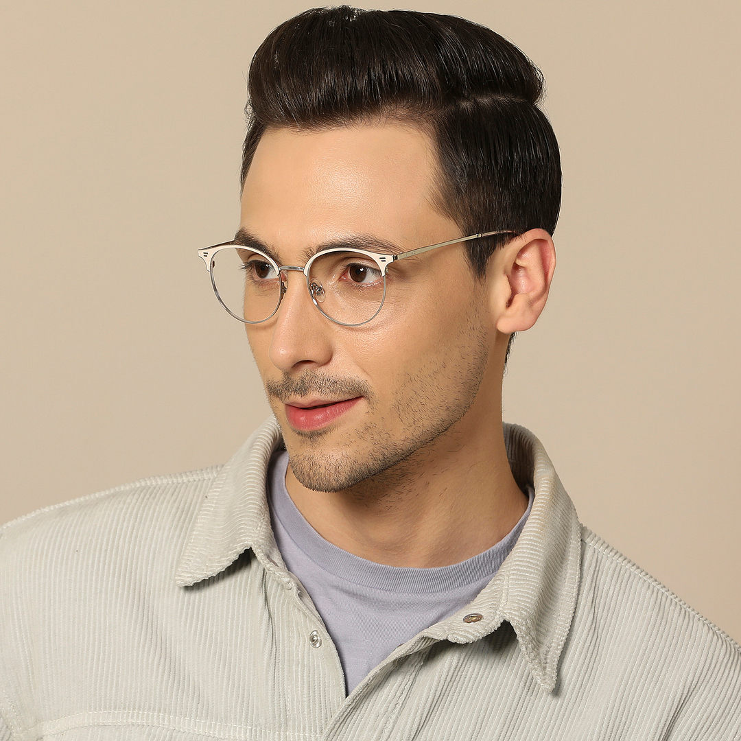 John Jacobs Online Silver Full Rim Cat Eye left side