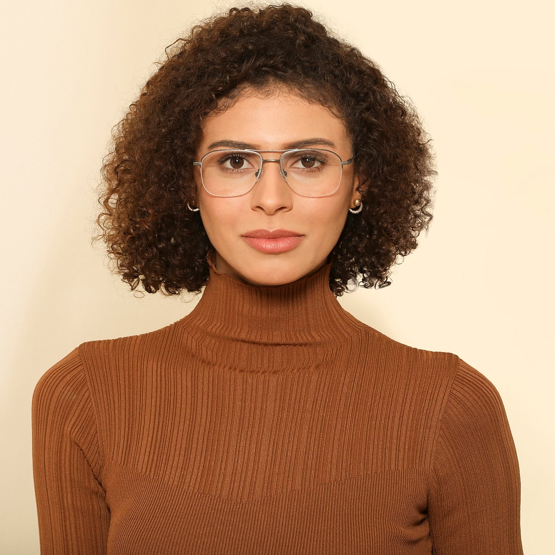 John Jacobs Online Mid Gunmetal Half Rim Square right side