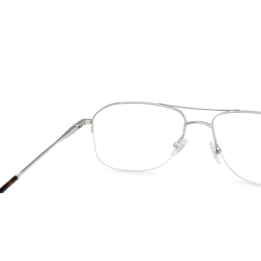 John Jacobs Online Silver Half Rim Square right side