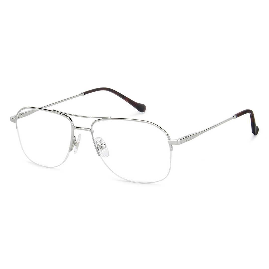 John Jacobs Online Silver Half Rim Square left side