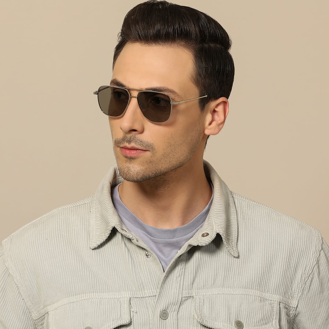 John Jacobs Online Silver Full Rim Aviator right side