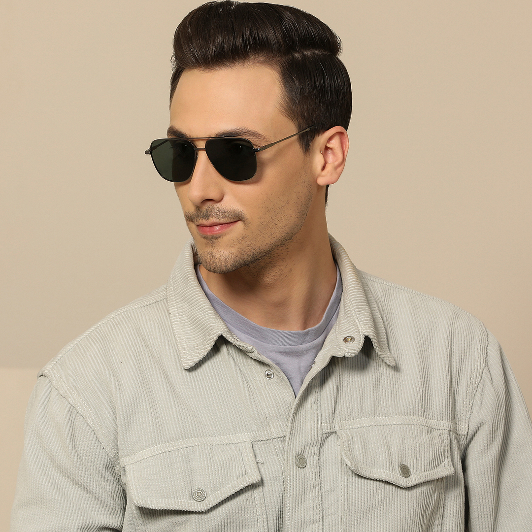 John Jacobs Gunmetal Full Rim Aviator right side