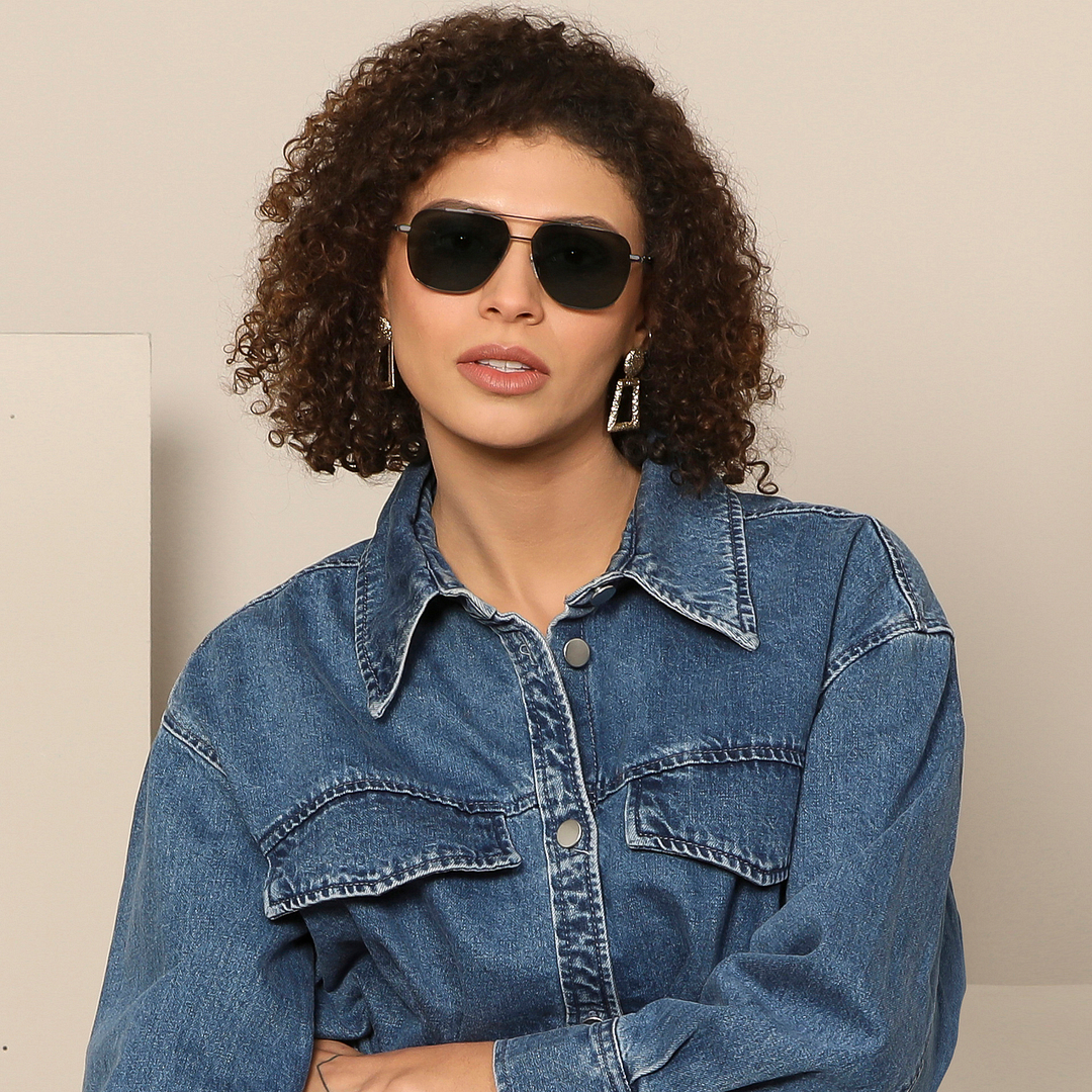 John Jacobs Gunmetal Full Rim Aviator right side