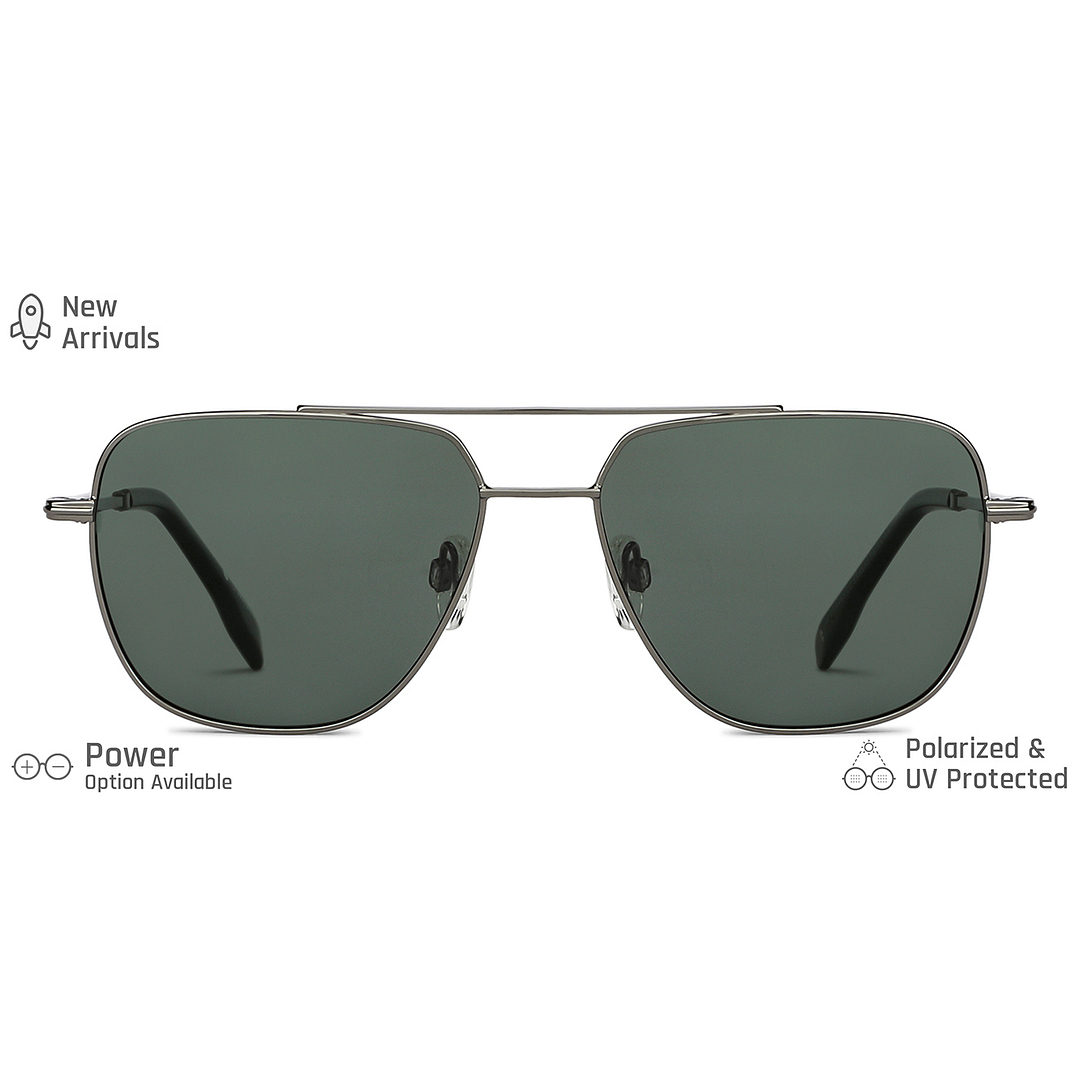 John Jacobs Gunmetal Full Rim Aviator left side