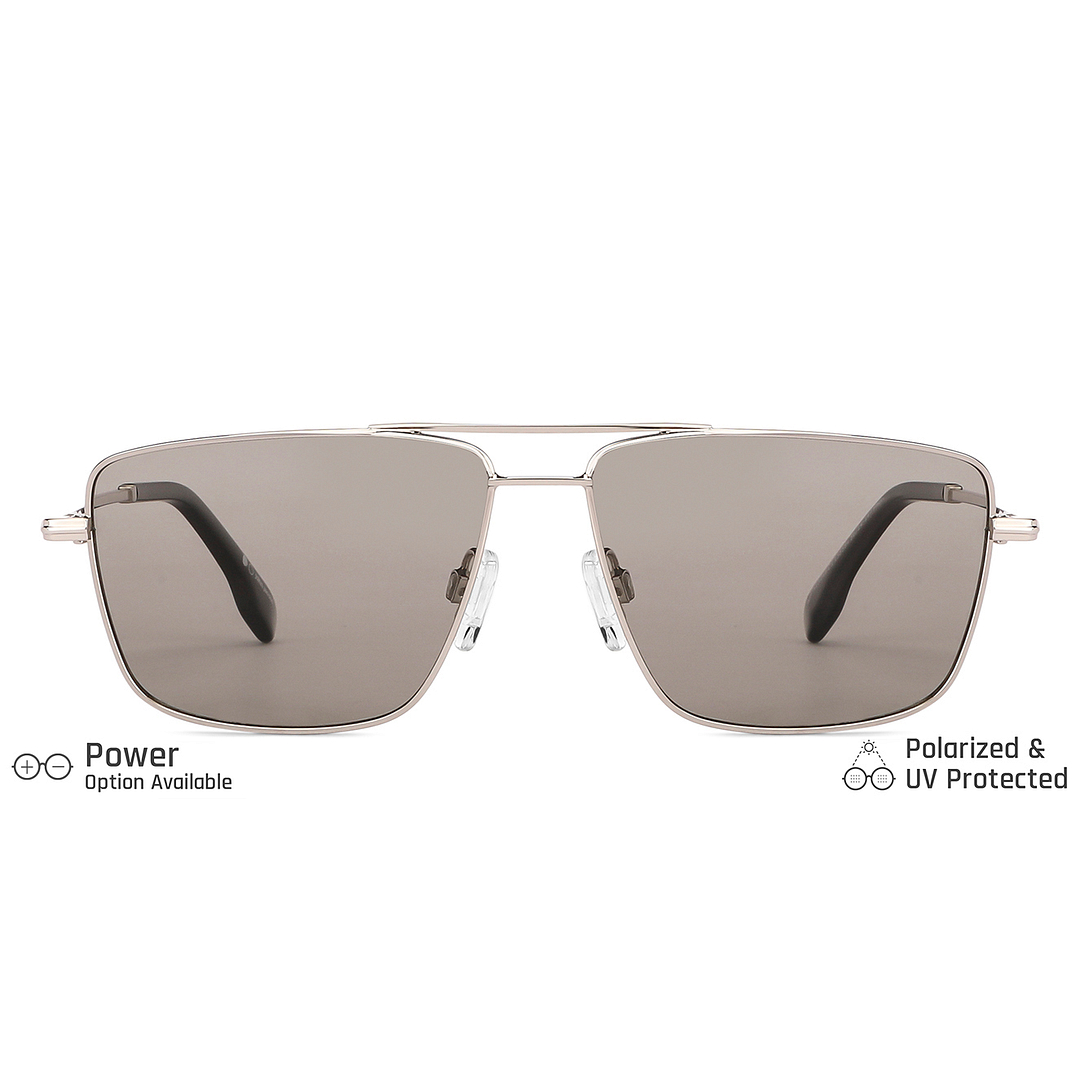 John Jacobs Silver Full Rim Square left side