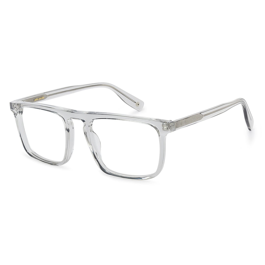 John Jacobs Crystal Transparent Full Rim Square right side