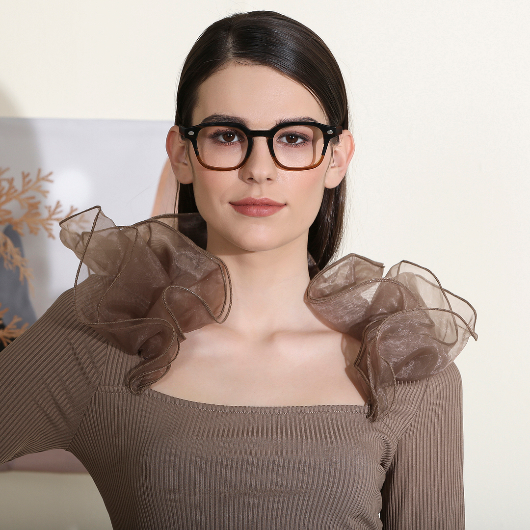 John Jacobs Online Dark Brown Full Rim Square right side