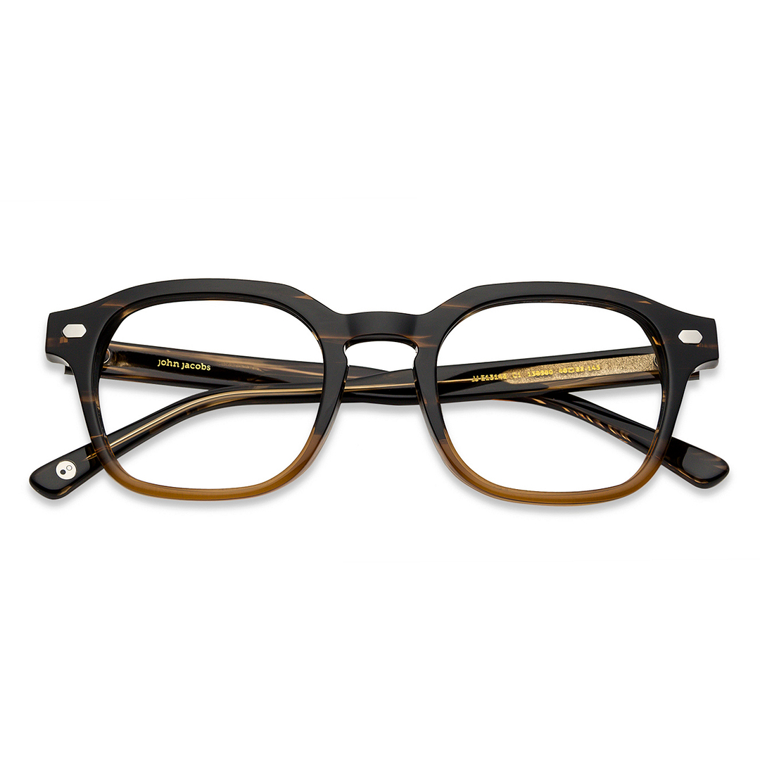 John Jacobs Online Dark Brown Full Rim Square left side