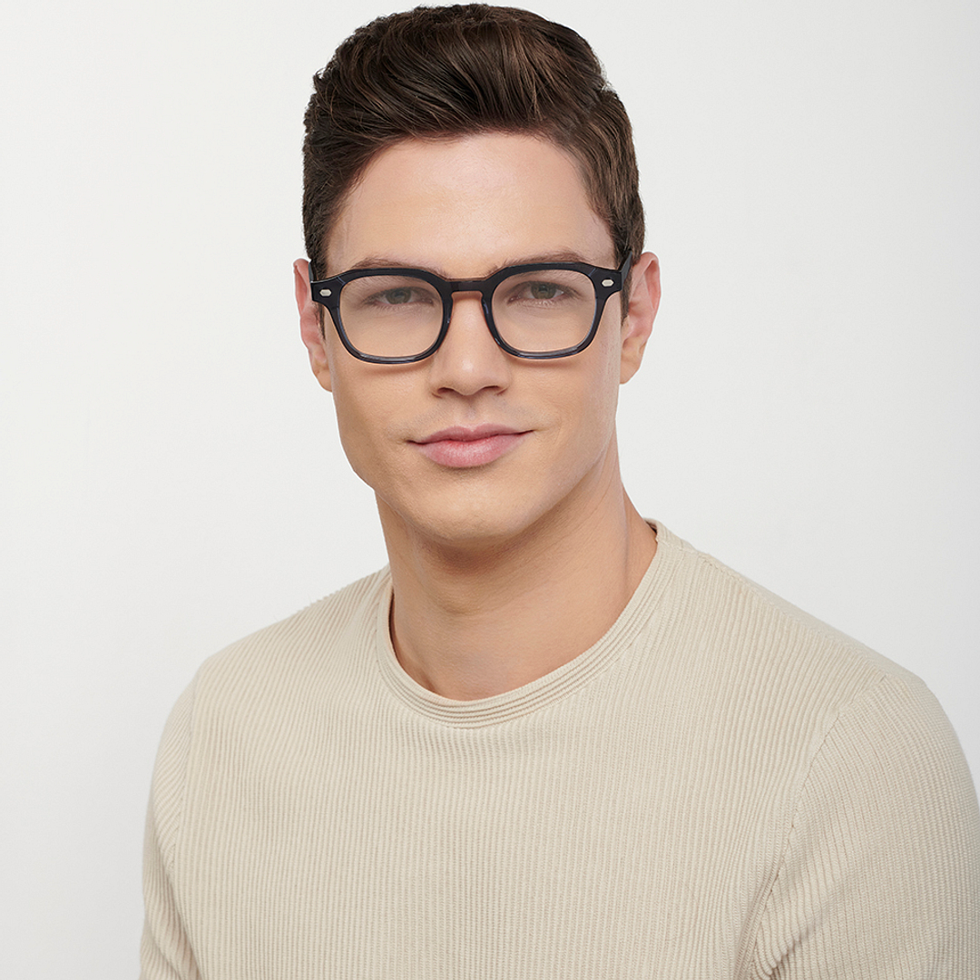 John Jacobs Online Sky Blue Full Rim Square left side